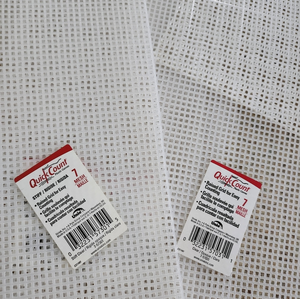 Plastic Canvas 7 Mesh 10.5" × 13.5"  10 Sheets Quick Count